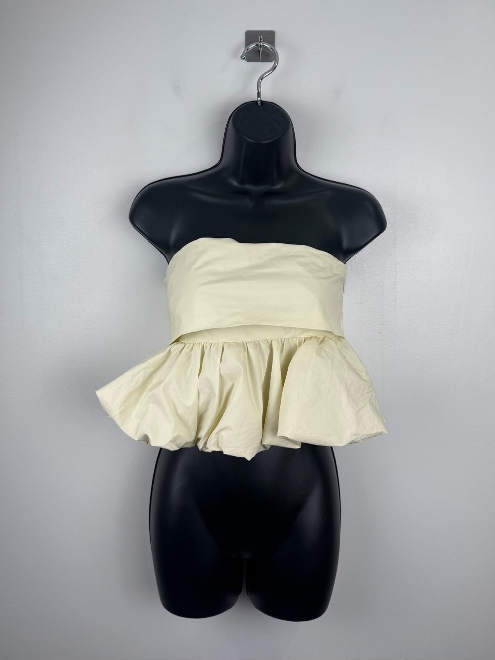 NWT Meshki Women Amirah Bubble Yellow Crop Top Size Small